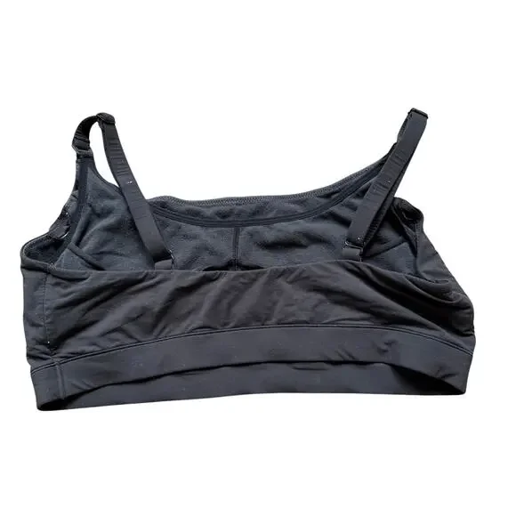 Skims Fits Everybody Maternity Nursing Scoop Bralette 2XL Onyx - Picture 3 of 6